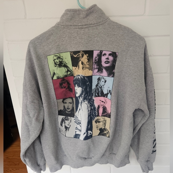 Taylor Swift Tops - Taylor Swift The Eras Tour Gray Quarter-Zip size Small
